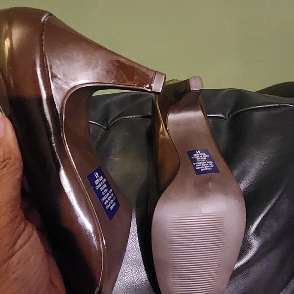 Chocolate Brown with Orange Detail Mariana By Golc Heels - Picture 5 of 9